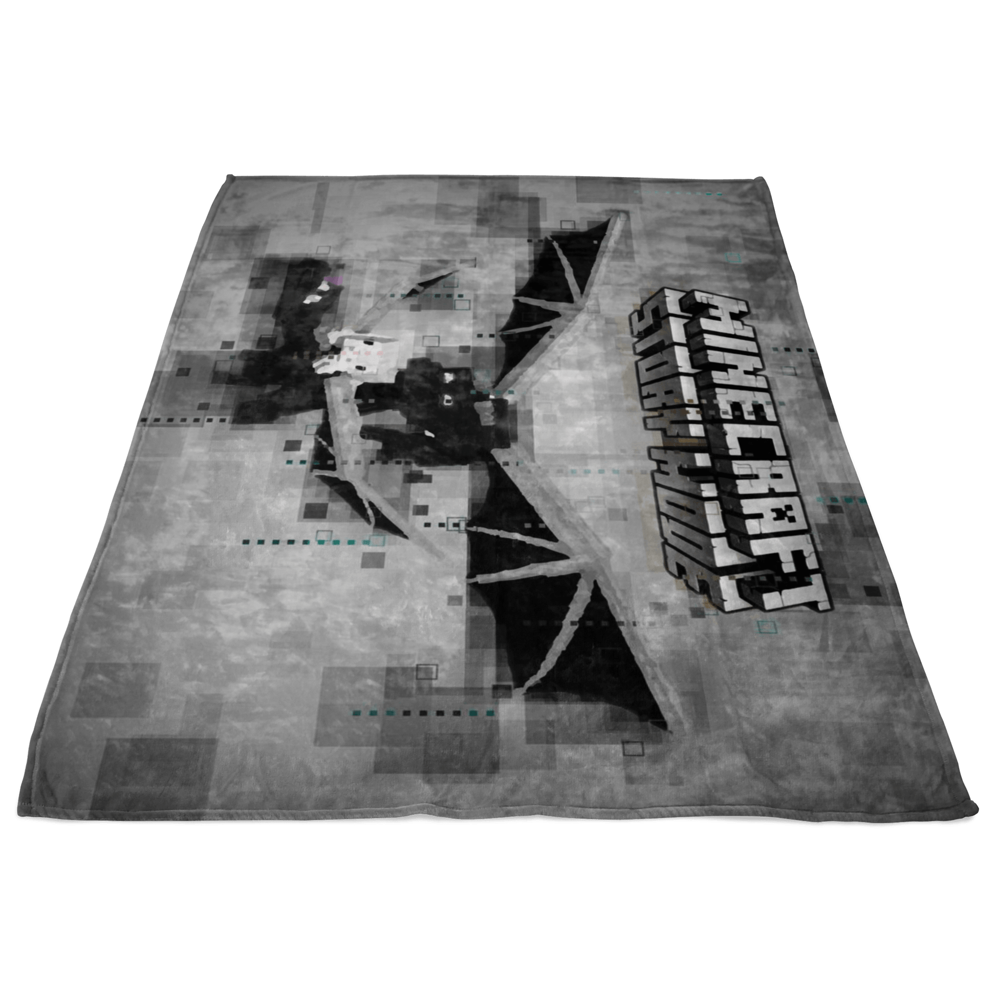 Minecraft Fleece Blanket Ender Dragon Pixels Grey Blanket - Lusy Store