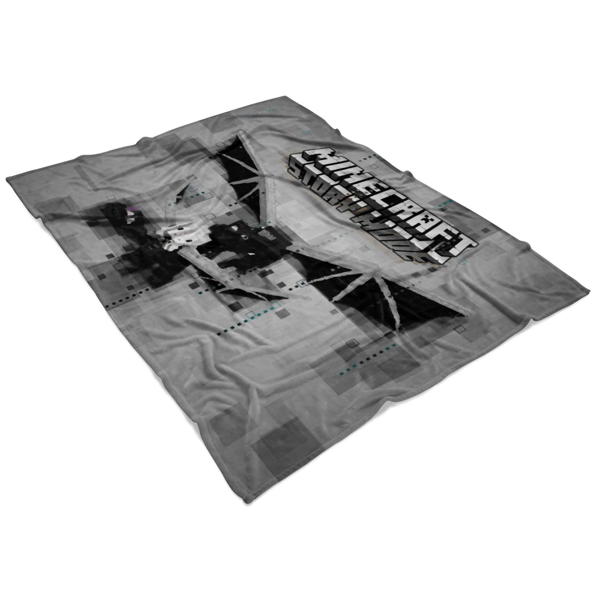 Minecraft Fleece Blanket Ender Dragon Pixels Grey Blanket - Lusy Store