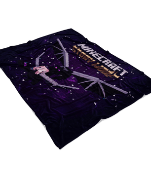 Minecraft Fleece Blanket Ender Dragon Plexus Black Blanket - Lusy Store