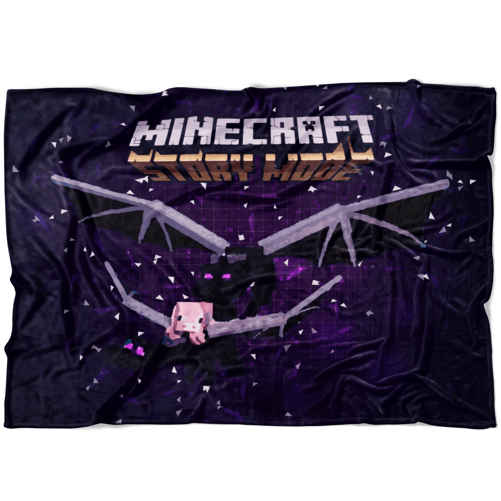 Minecraft Fleece Blanket Ender Dragon Plexus Black Blanket - Lusy Store