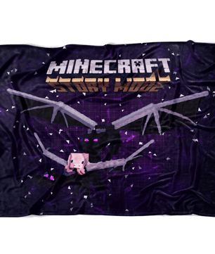Minecraft Fleece Blanket Ender Dragon Plexus Black Blanket - Lusy Store