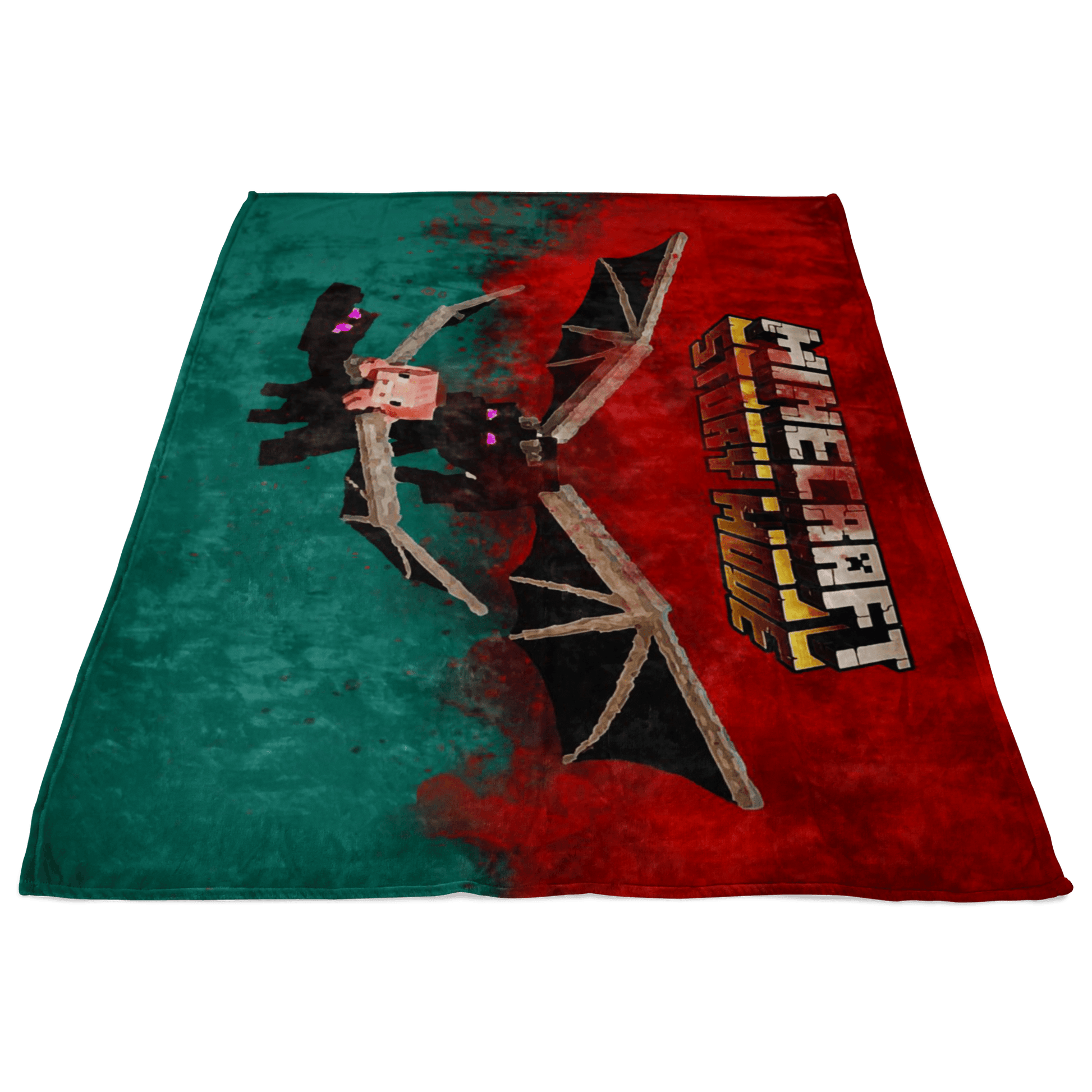Minecraft Fleece Blanket Ender Dragon Red Blanket LS0798 - Lusy Store