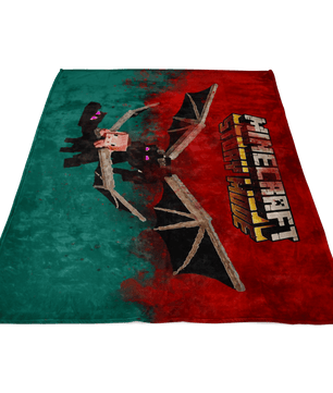 Minecraft Fleece Blanket Ender Dragon Red Blanket LS0798 - Lusy Store