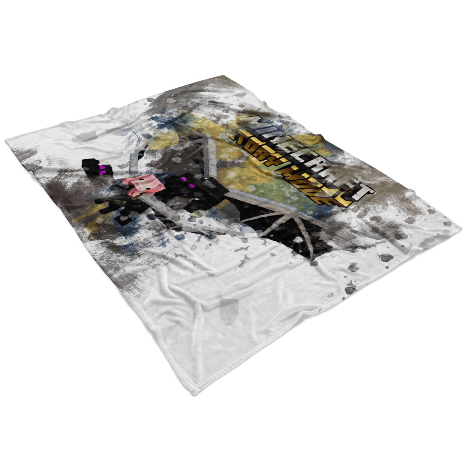 Minecraft Fleece Blanket Ender Dragon White Blanket LS0771 - Lusy Store