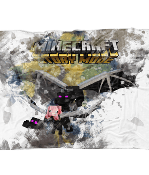 Minecraft Fleece Blanket Ender Dragon White Blanket LS0771 - Lusy Store