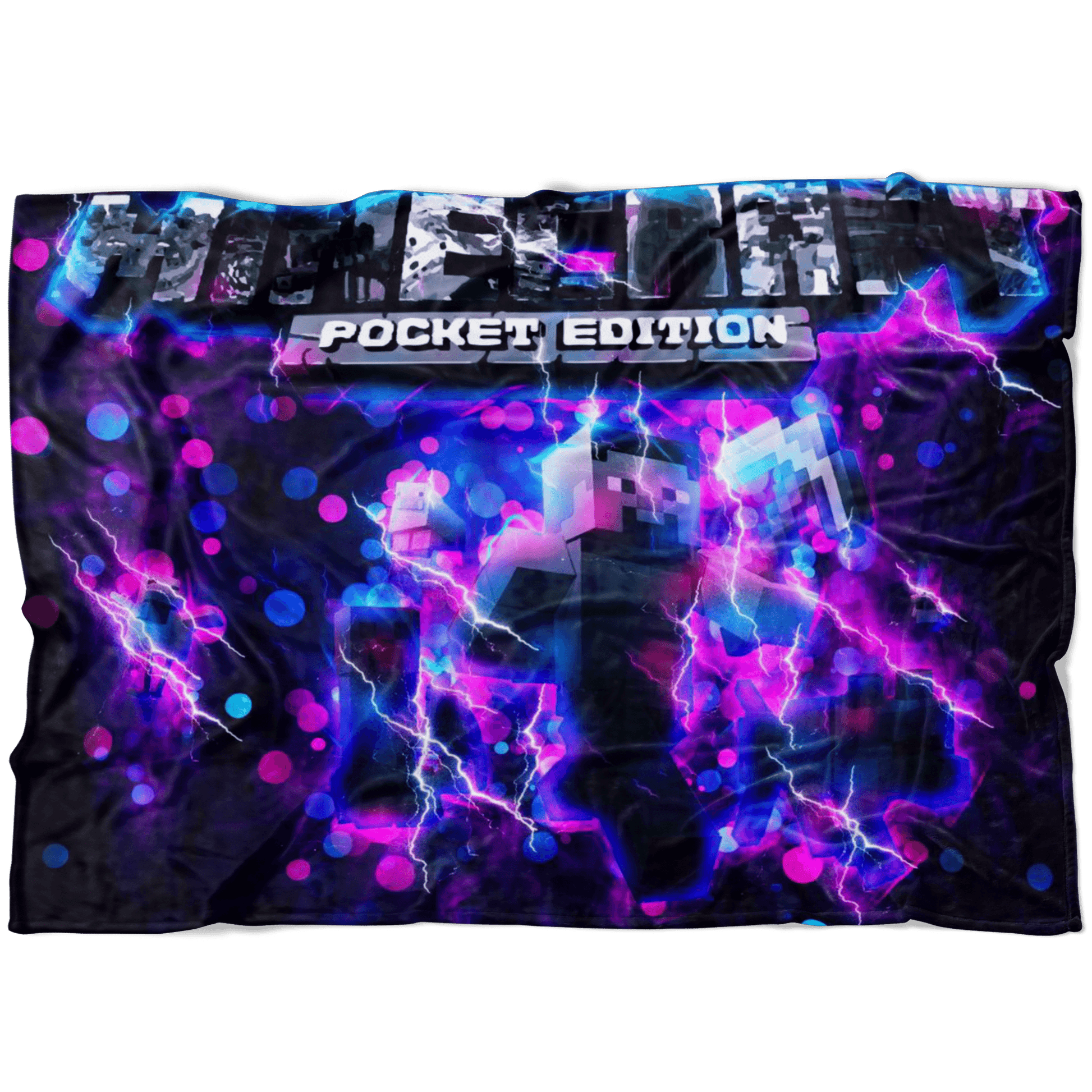 Minecraft Fleece Blanket Energy Purple Blanket - Lusy Store