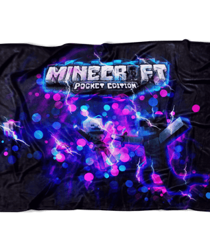 Minecraft Fleece Blanket Energy Purple Blanket - Lusy Store