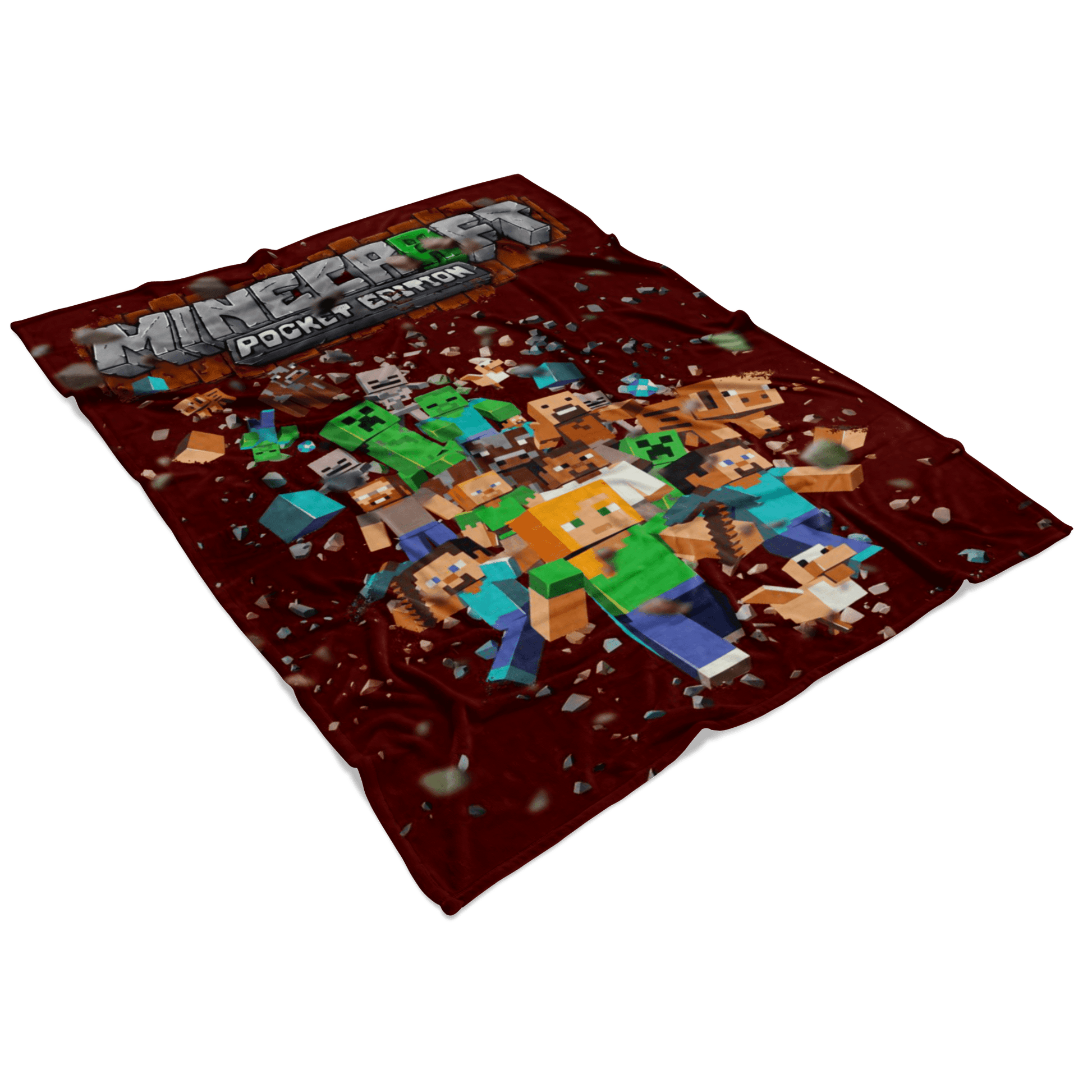 Minecraft Fleece Blanket Explode & Shatter Black Blanket - Lusy Store