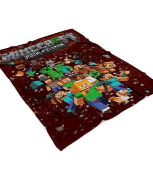 Minecraft Fleece Blanket Explode & Shatter Black Blanket - Lusy Store