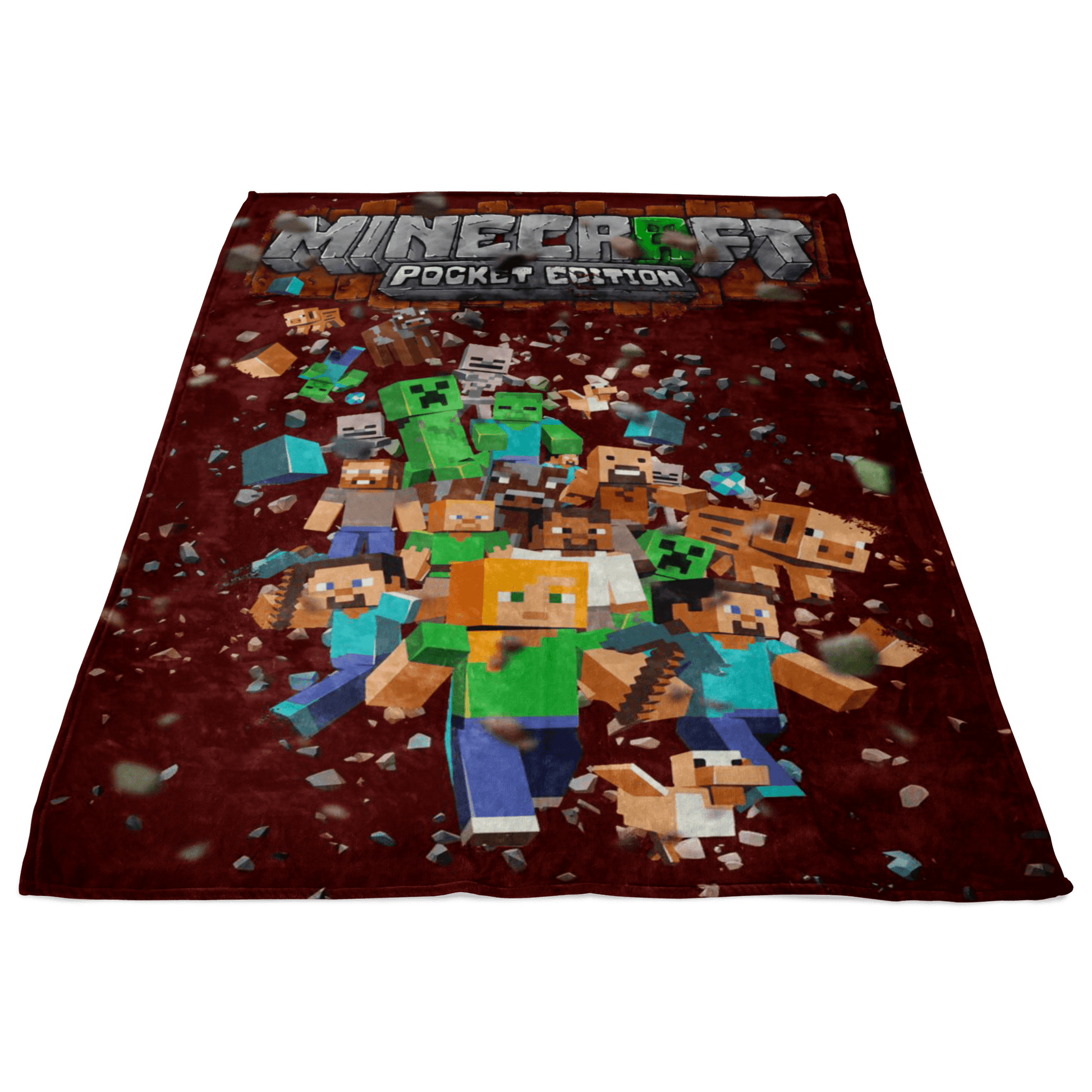 Minecraft Fleece Blanket Explode & Shatter Black Blanket - Lusy Store