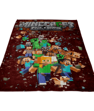 Minecraft Fleece Blanket Explode & Shatter Black Blanket - Lusy Store