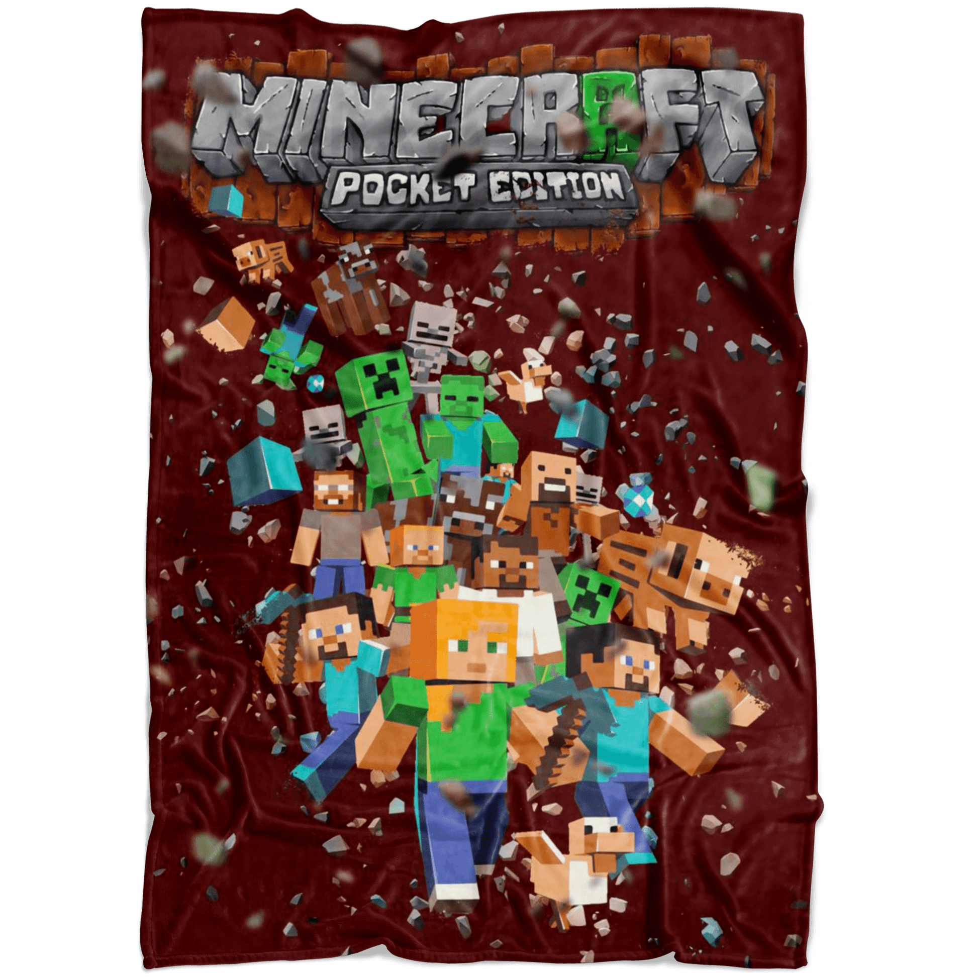 Minecraft Fleece Blanket Explode & Shatter Black Blanket - Lusy Store