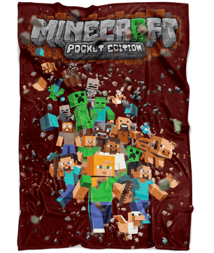 Minecraft Fleece Blanket Explode & Shatter Black Blanket - Lusy Store
