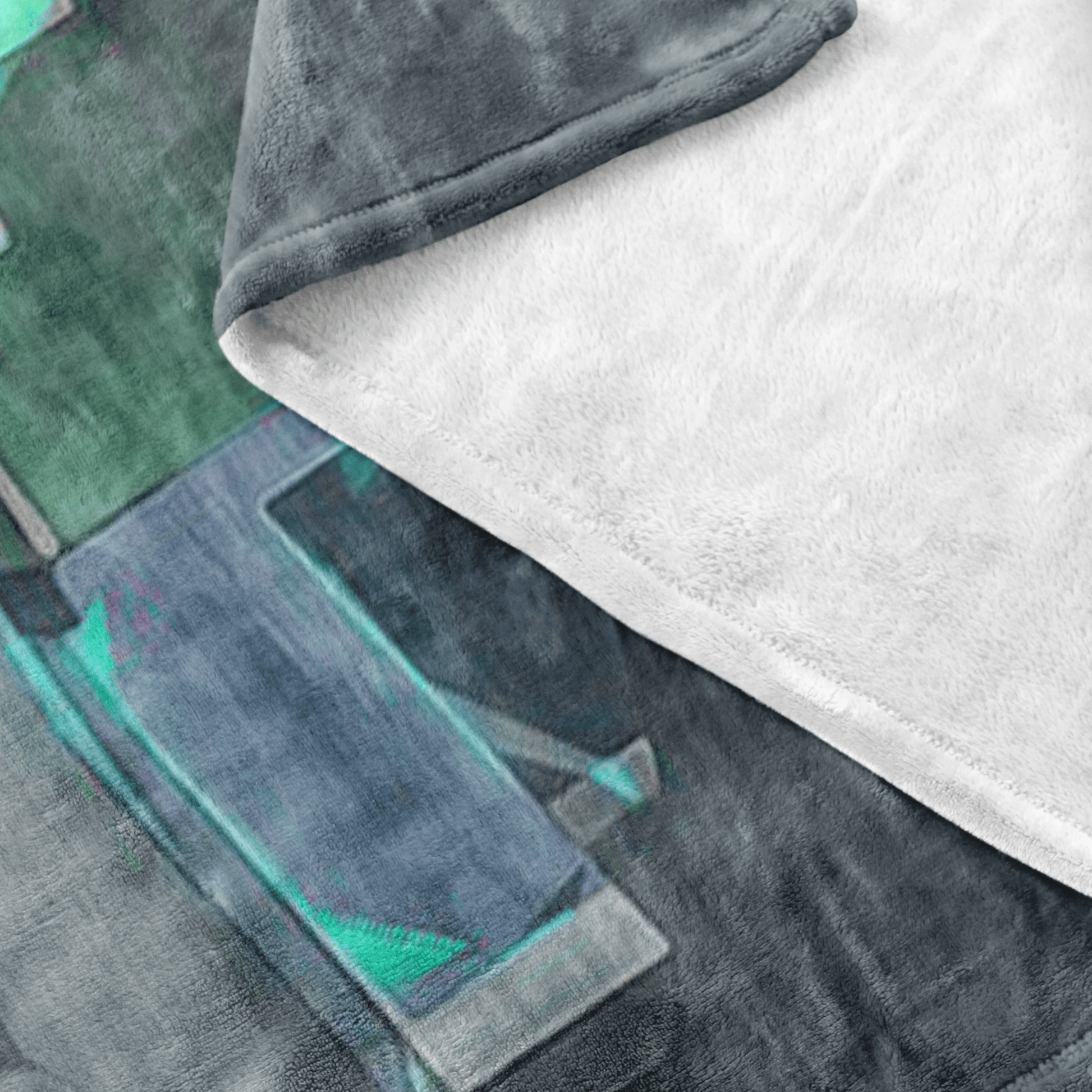 Minecraft Fleece Blanket Flex Grey Blanket - Lusy Store