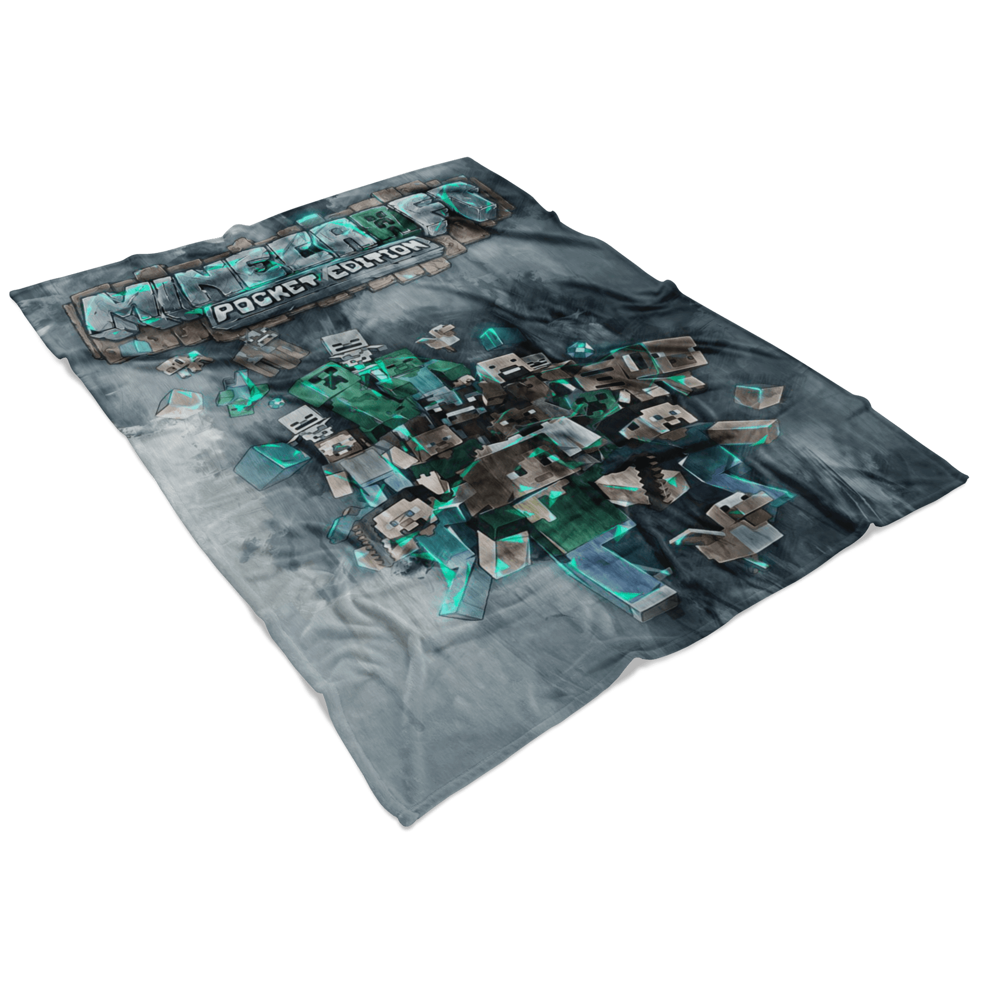 Minecraft Fleece Blanket Flex Grey Blanket - Lusy Store