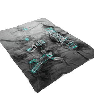 Minecraft Fleece Blanket Flex Grey Blanket - Lusy Store