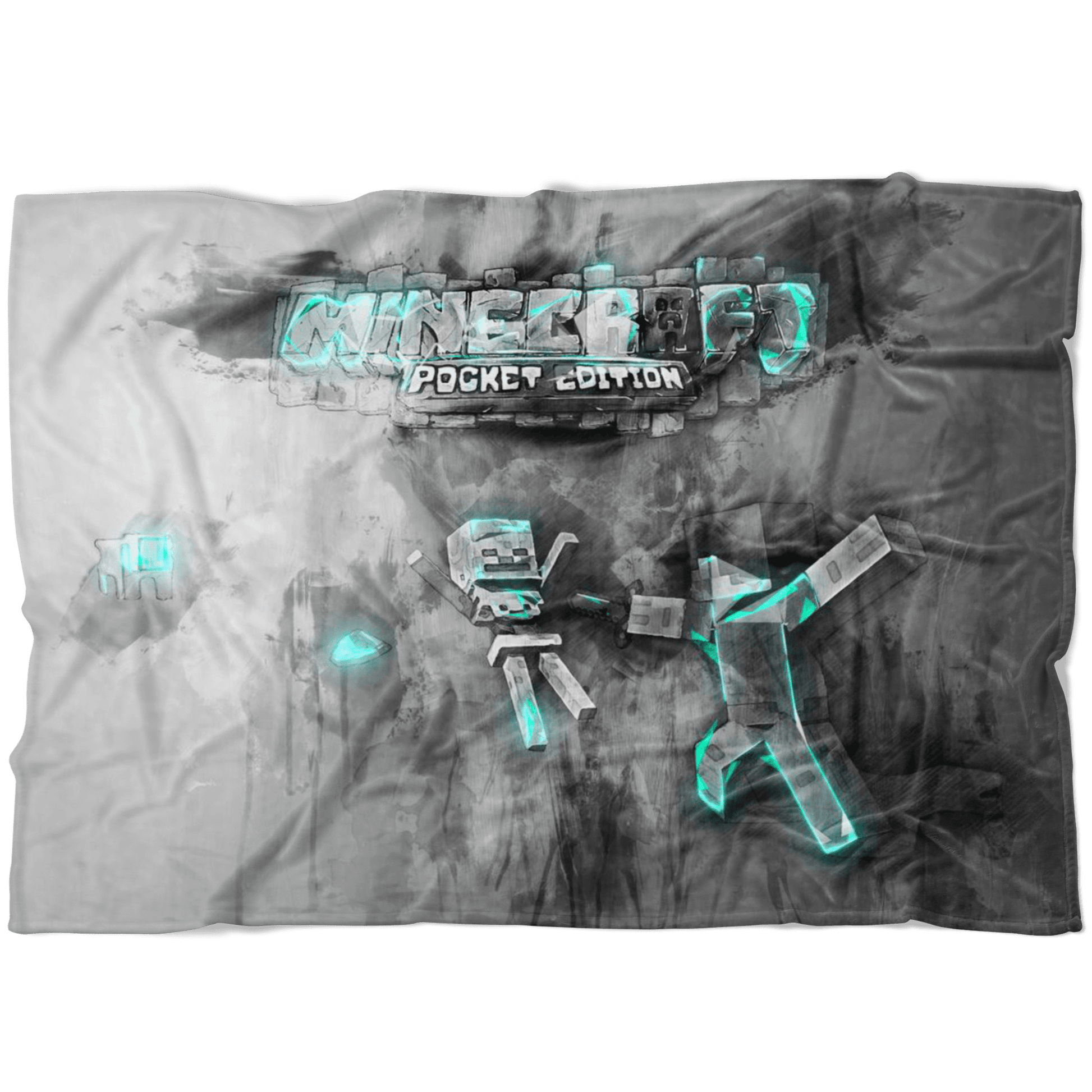 Minecraft Fleece Blanket Flex Grey Blanket - Lusy Store