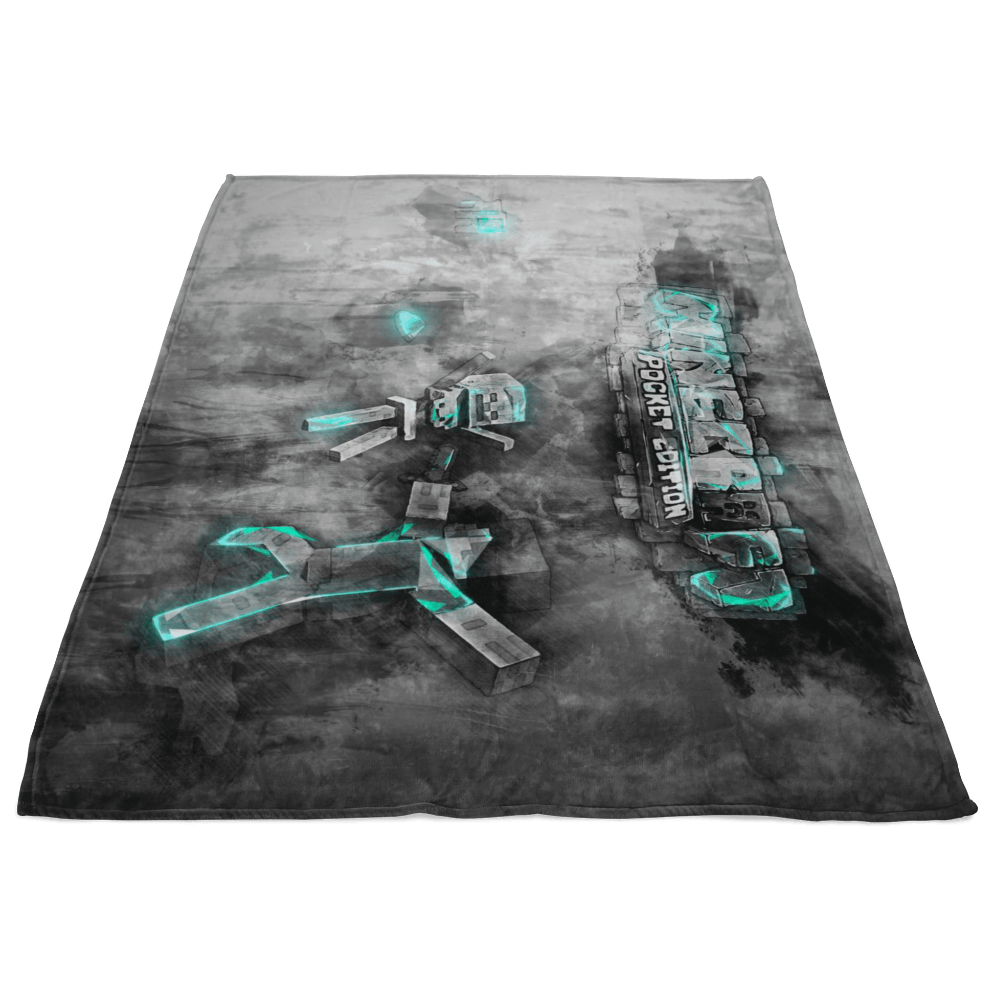 Minecraft Fleece Blanket Flex Grey Blanket - Lusy Store