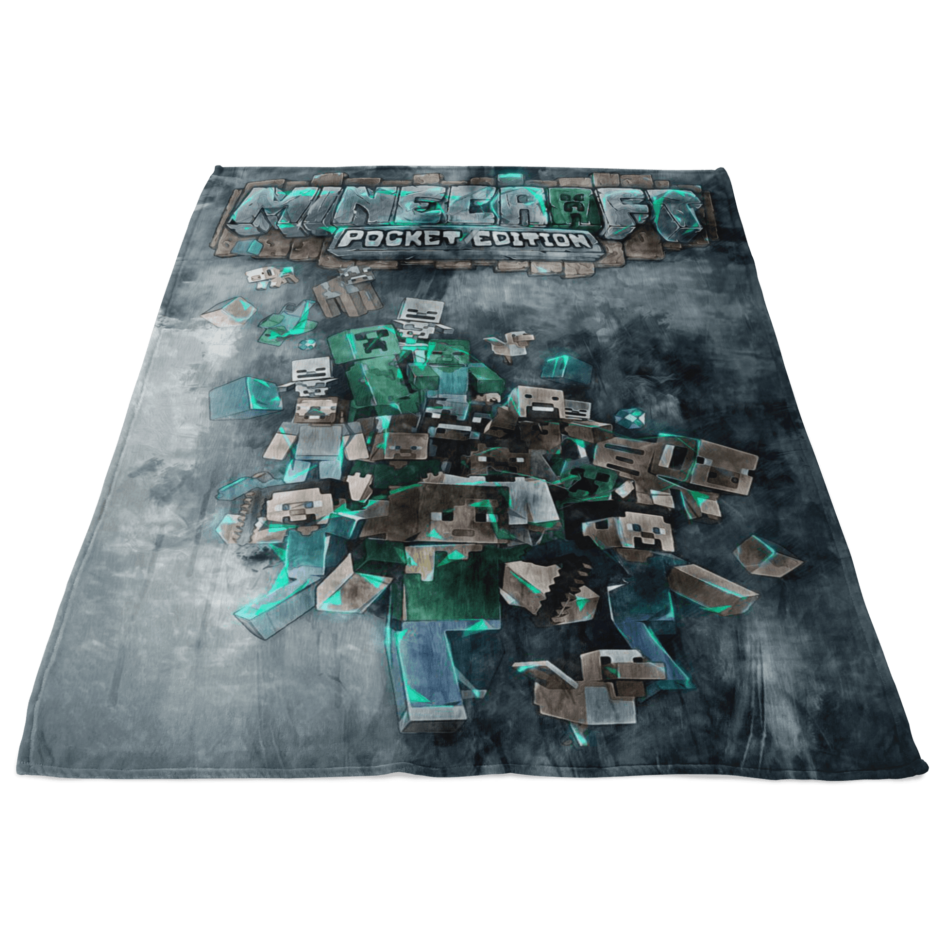 Minecraft Fleece Blanket Flex Grey Blanket - Lusy Store