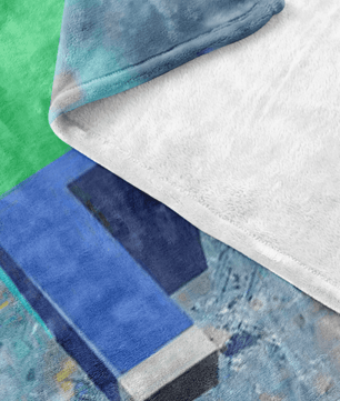 Minecraft Fleece Blanket Fragment Blue Blanket - Lusy Store