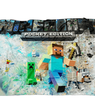 Minecraft Fleece Blanket Fragment Colorful Blanket - Lusy Store