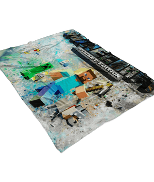 Minecraft Fleece Blanket Fragment Colorful Blanket - Lusy Store