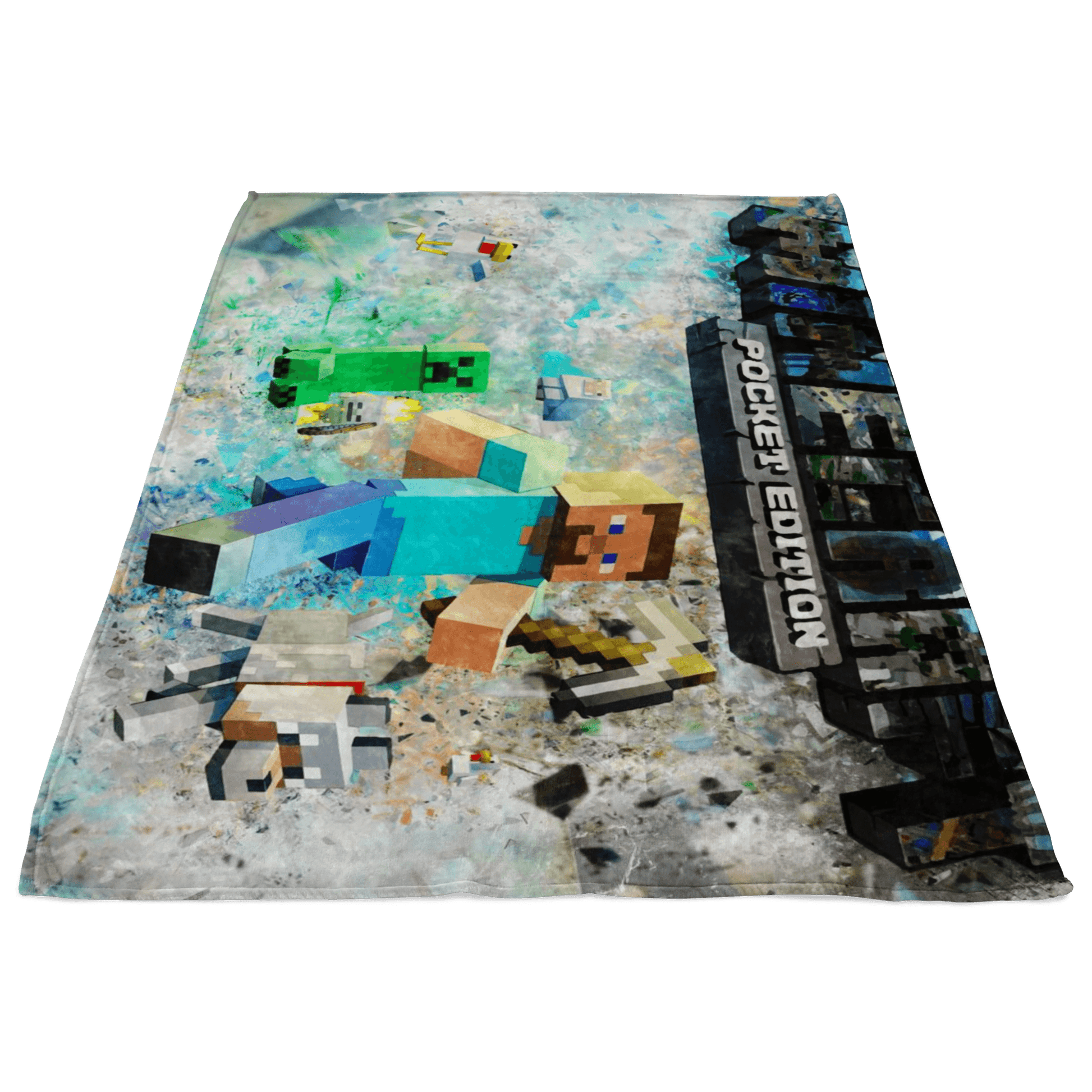 Minecraft Fleece Blanket Fragment Colorful Blanket - Lusy Store