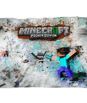 Minecraft Fleece Blanket Fragment Grey Blanket - Lusy Store