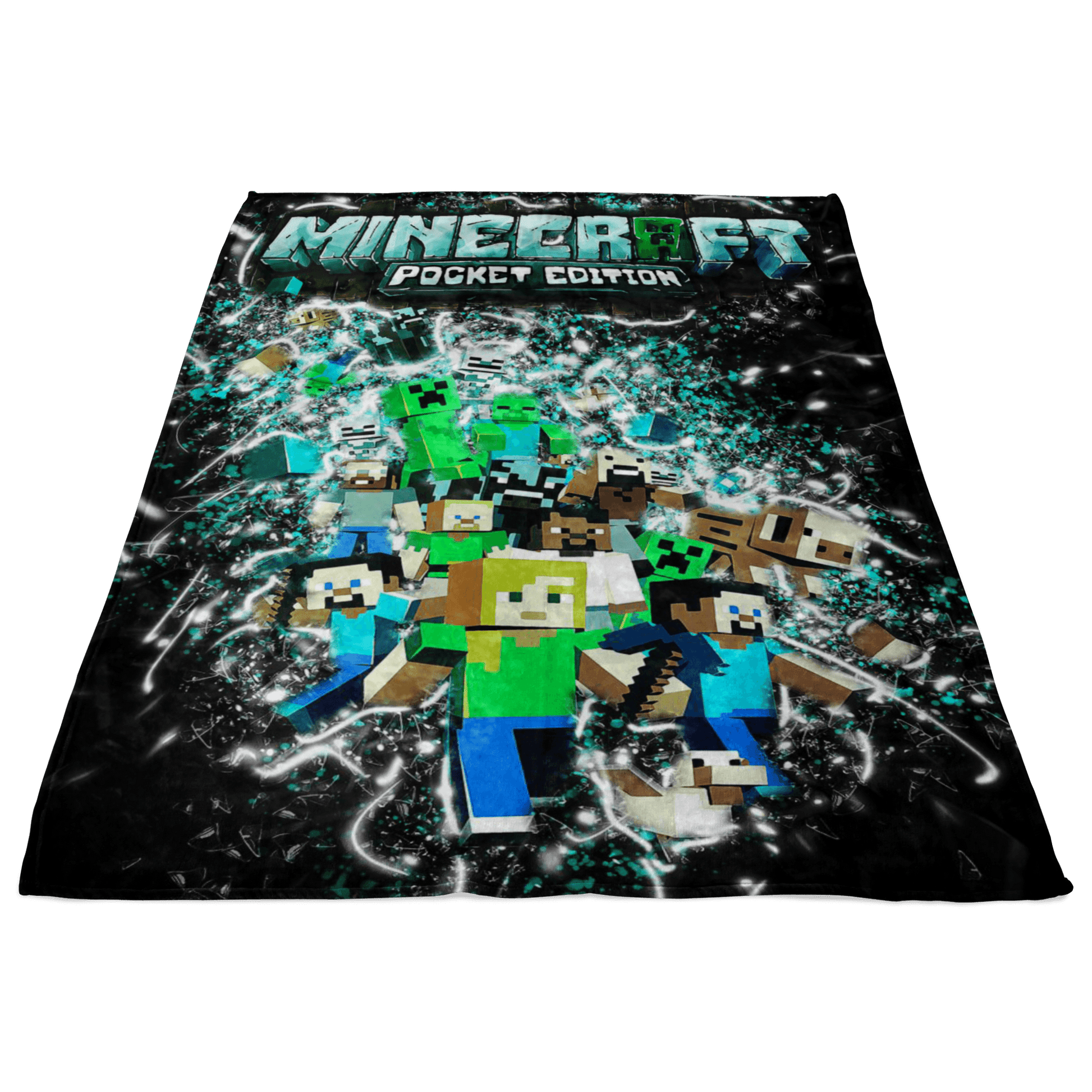 Minecraft Fleece Blanket Frozen Glory Black Blanket - Lusy Store