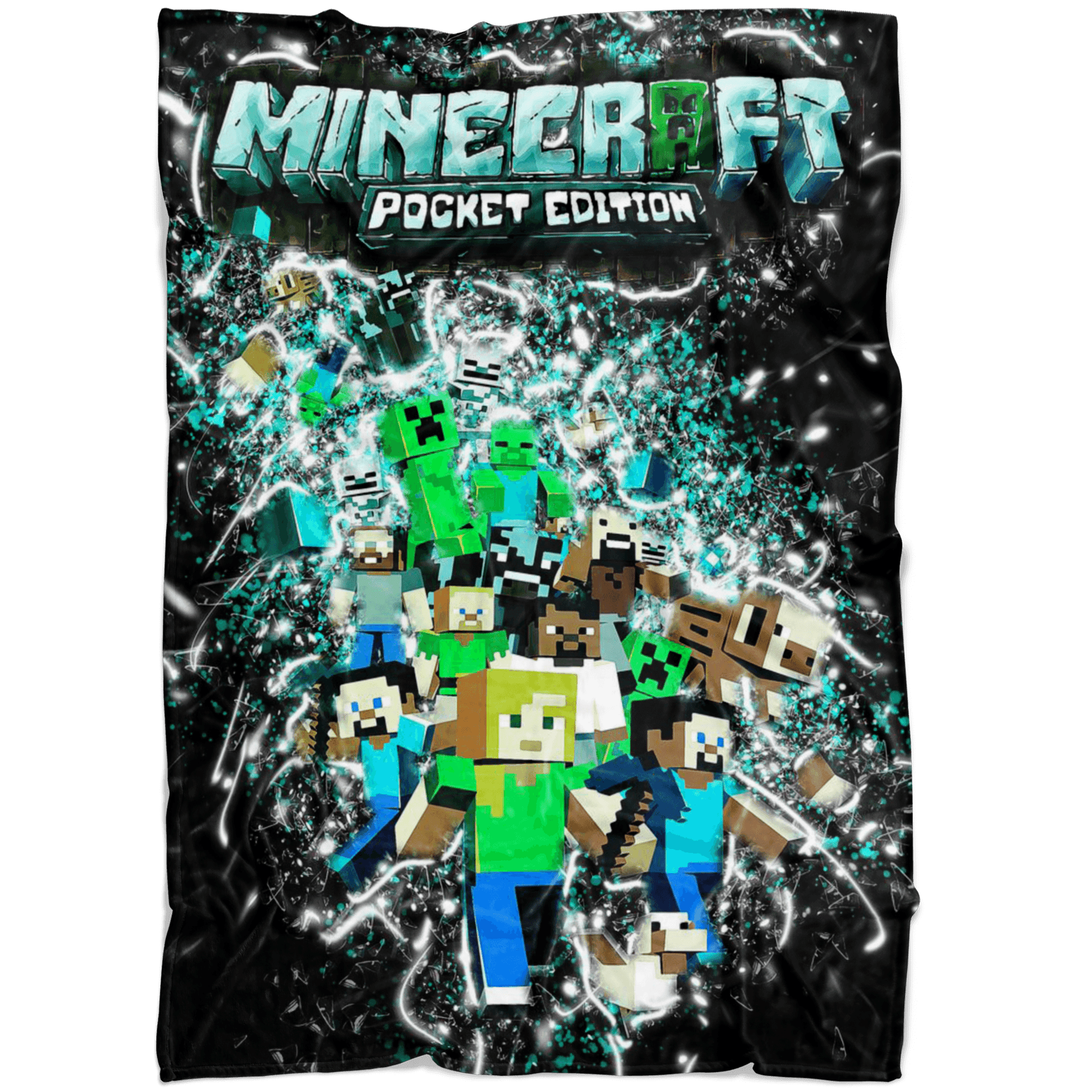 Minecraft Fleece Blanket Frozen Glory Black Blanket - Lusy Store