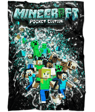 Minecraft Fleece Blanket Frozen Glory Black Blanket - Lusy Store