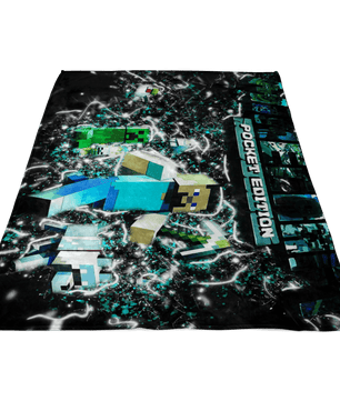 Minecraft Fleece Blanket Frozen Glory Black Blanket - Lusy Store