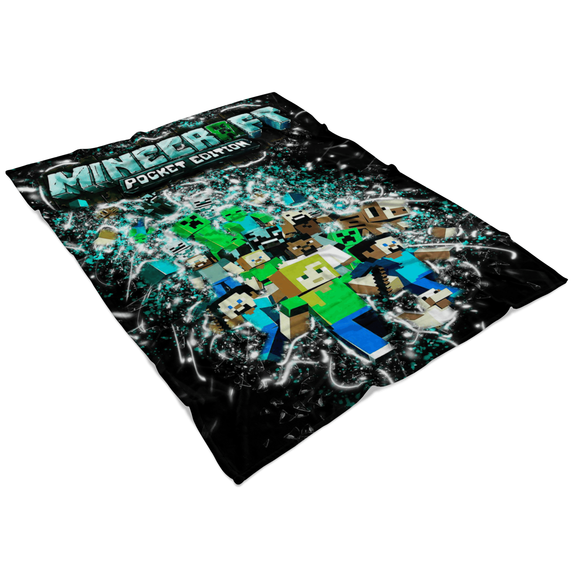 Minecraft Fleece Blanket Frozen Glory Black Blanket - Lusy Store