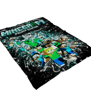 Minecraft Fleece Blanket Frozen Glory Black Blanket - Lusy Store