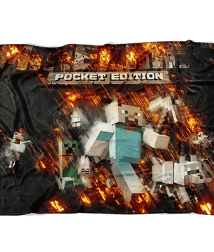 Minecraft Fleece Blanket Fury Black Blanket - Lusy Store