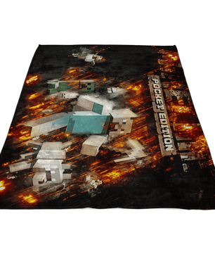 Minecraft Fleece Blanket Fury Black Blanket - Lusy Store