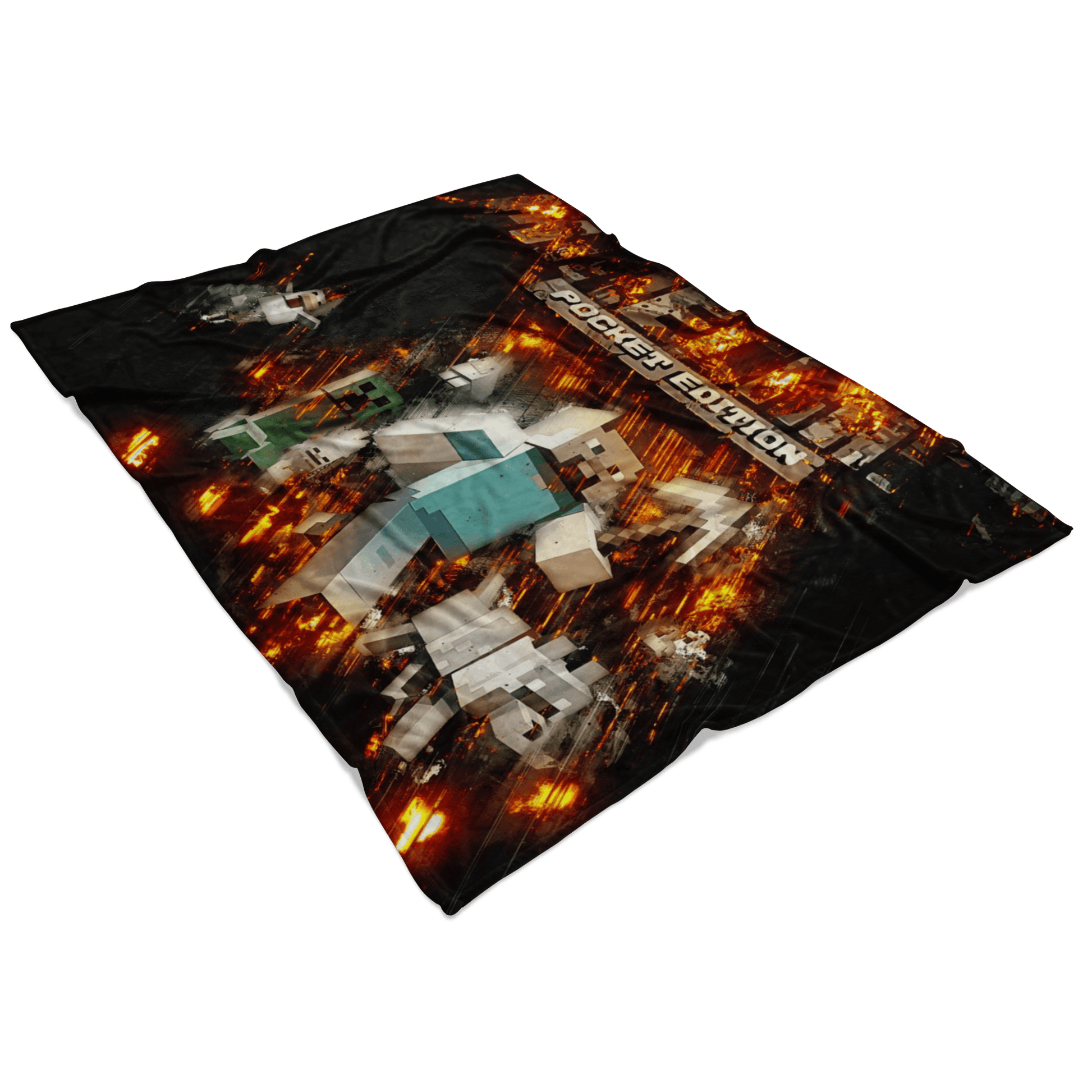 Minecraft Fleece Blanket Fury Black Blanket - Lusy Store