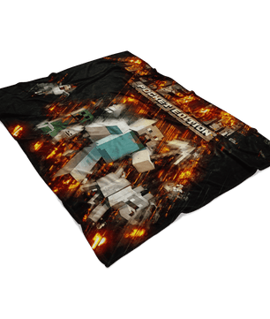 Minecraft Fleece Blanket Fury Black Blanket - Lusy Store