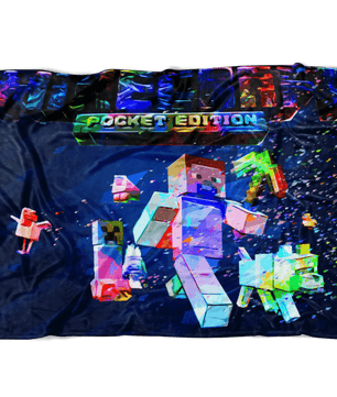 Minecraft Fleece Blanket Geometric Abstract Colorful Blanket - Lusy Store