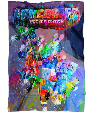 Minecraft Fleece Blanket Geometric Abstract Colorful Blanket - Lusy Store