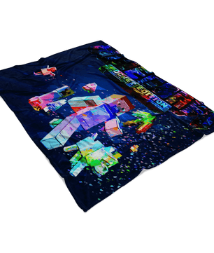 Minecraft Fleece Blanket Geometric Abstract Colorful Blanket - Lusy Store