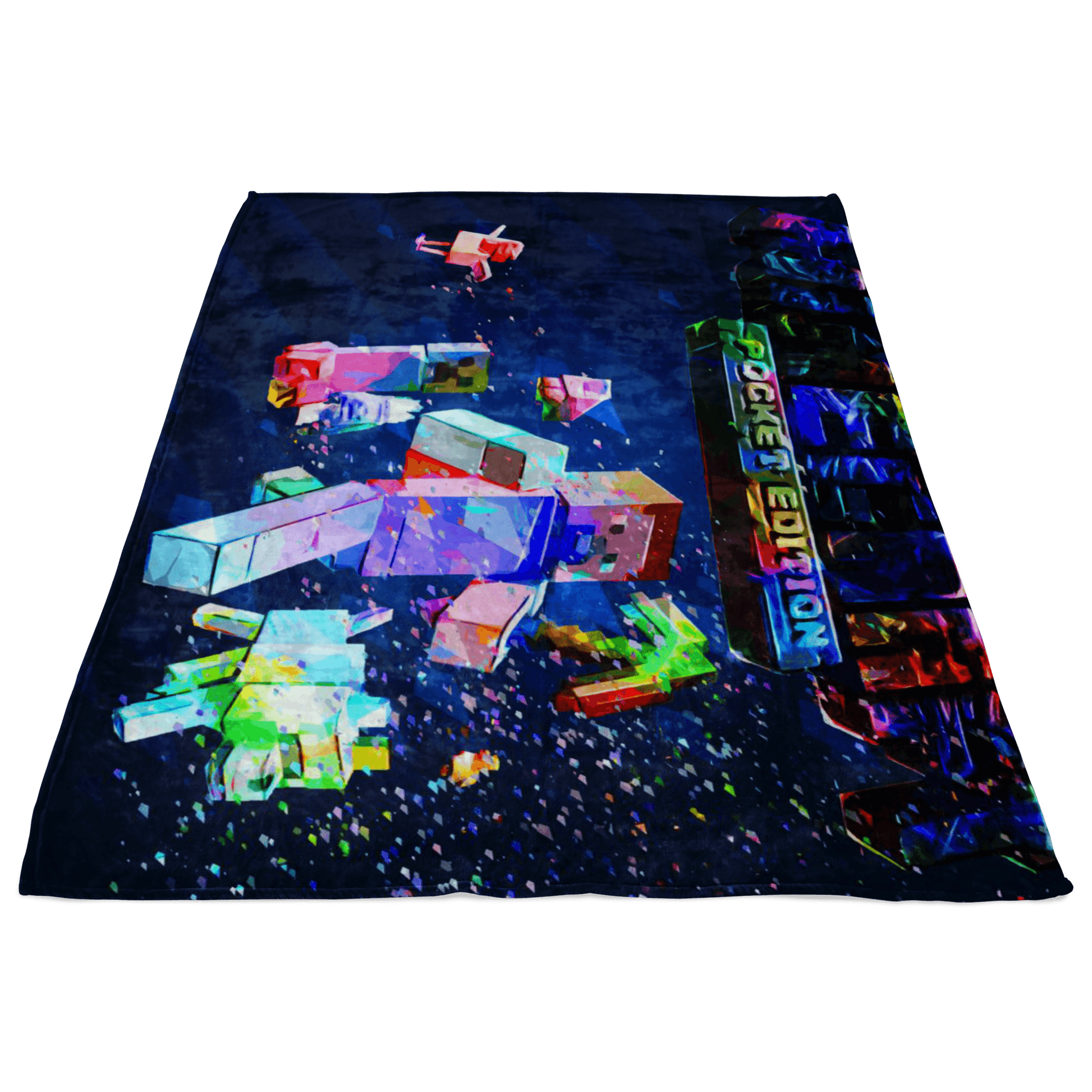 Minecraft Fleece Blanket Geometric Abstract Colorful Blanket - Lusy Store