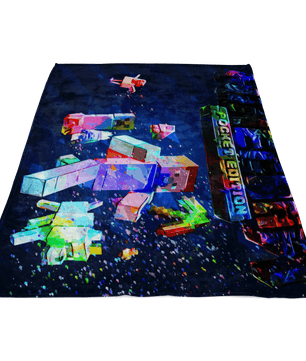 Minecraft Fleece Blanket Geometric Abstract Colorful Blanket - Lusy Store