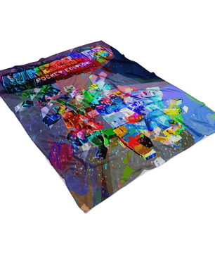 Minecraft Fleece Blanket Geometric Abstract Colorful Blanket - Lusy Store