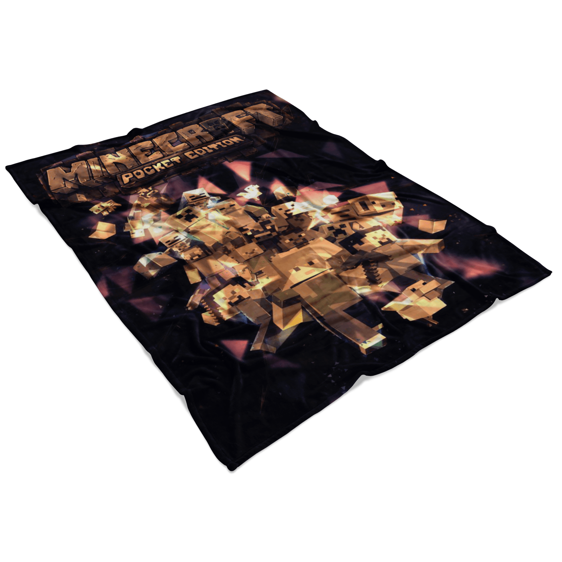Minecraft Fleece Blanket Geometry Black Blanket - Lusy Store