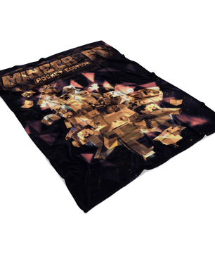 Minecraft Fleece Blanket Geometry Black Blanket - Lusy Store