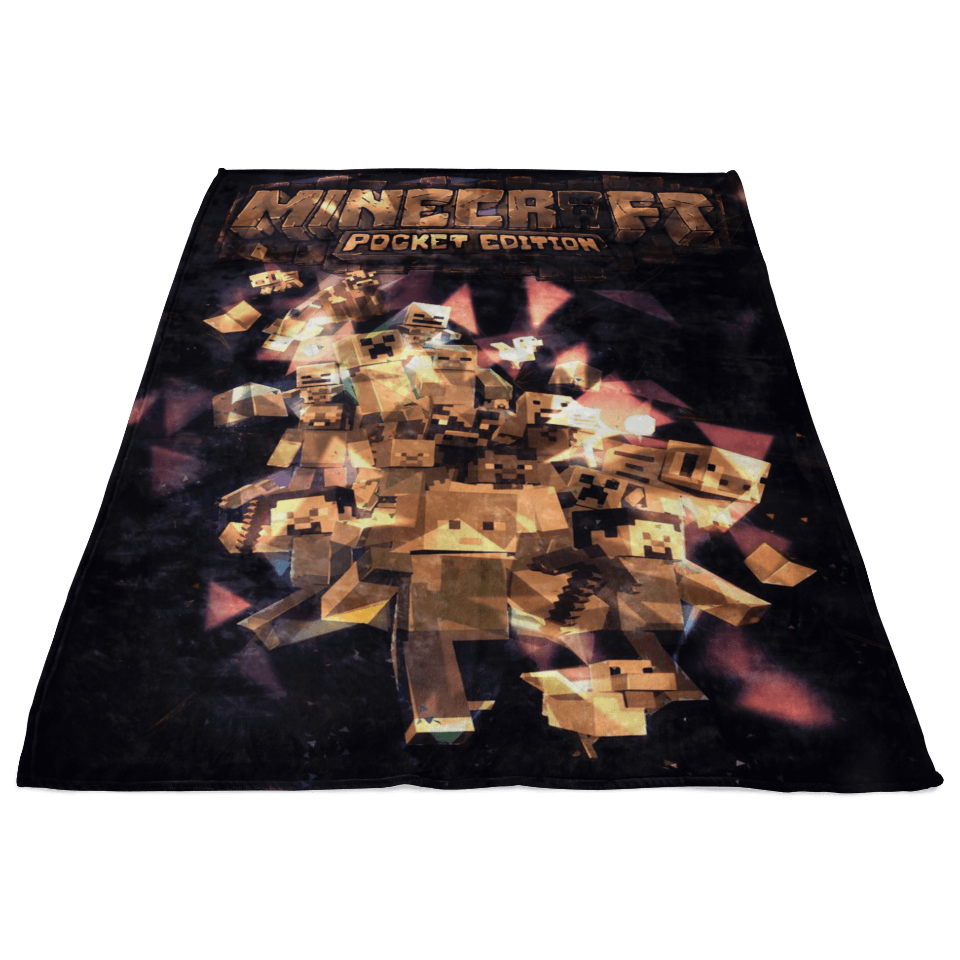 Minecraft Fleece Blanket Geometry Black Blanket - Lusy Store