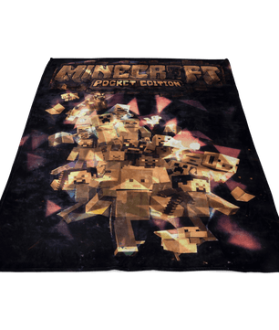 Minecraft Fleece Blanket Geometry Black Blanket - Lusy Store