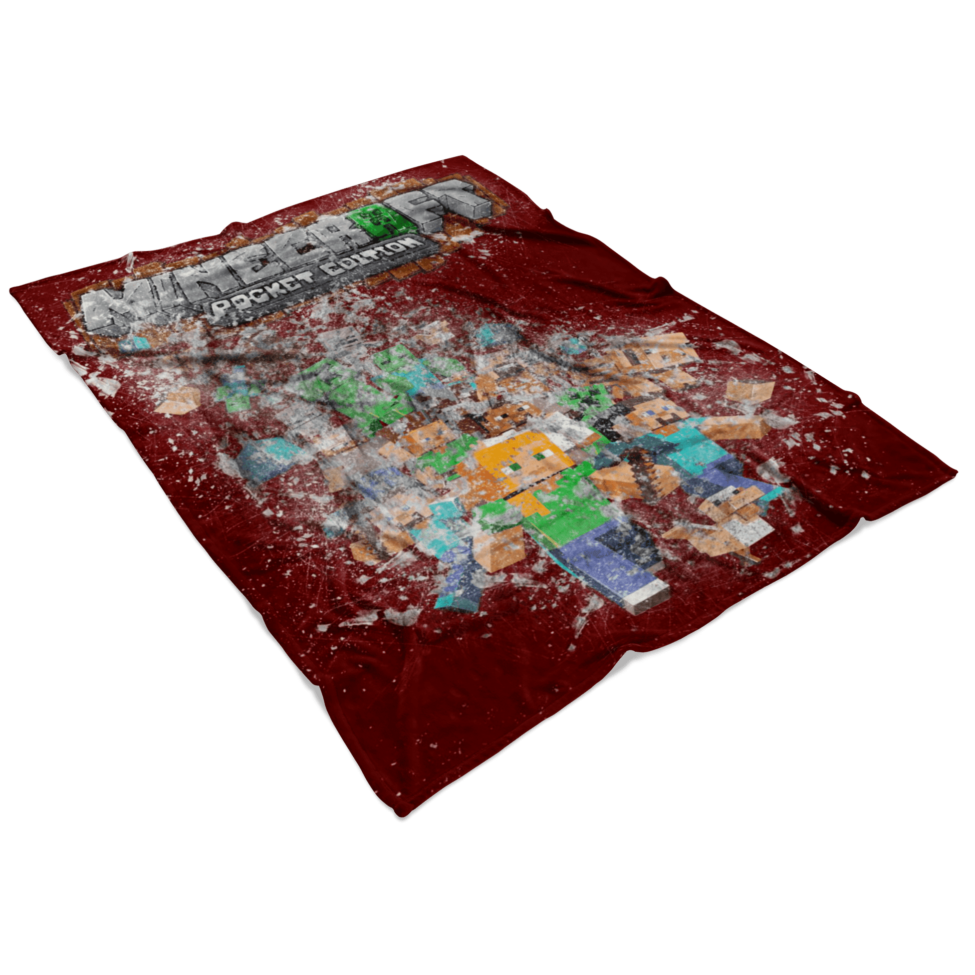 Minecraft Fleece Blanket Graphitum Brown Blanket - Lusy Store