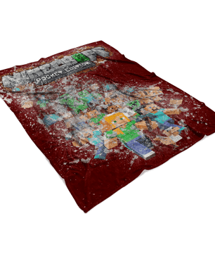 Minecraft Fleece Blanket Graphitum Brown Blanket - Lusy Store